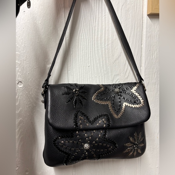 Brighton Valencia Embroidered Floral leather shoulder bag - Picture 1 of 9